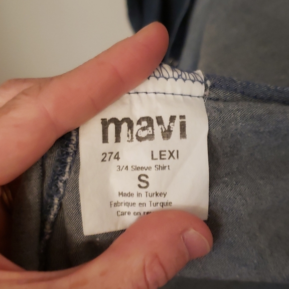 Mavi fitted 3/4 denim shirt - Picture 3 of 3